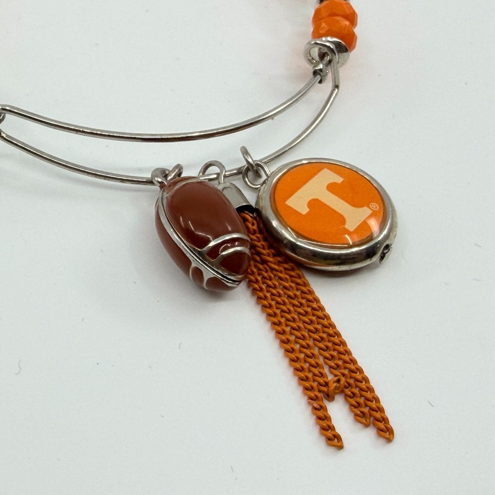 Tennessee Volunteers Football Charm Bangle Bracelet – Game Day Spirit Jewelry - Picture 3 of 12